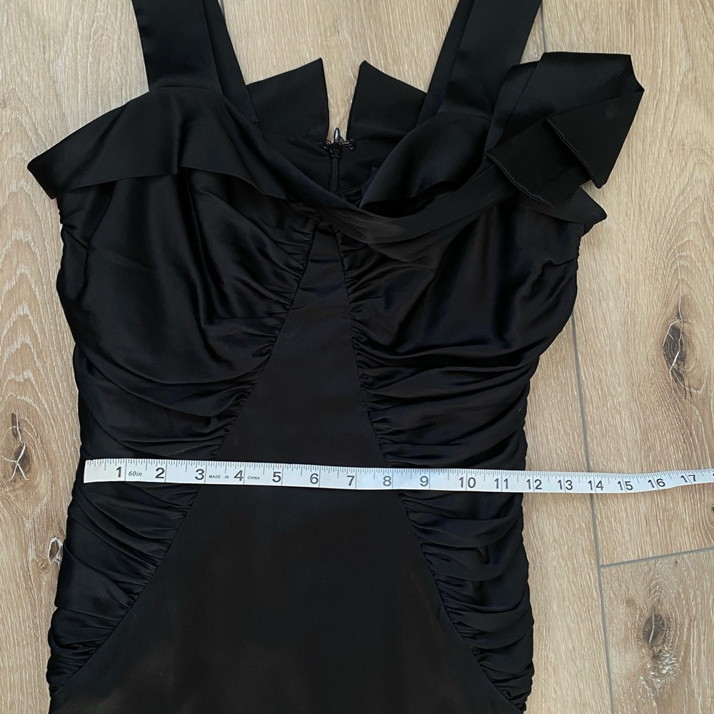 Vintage 90s/Y2K Betsey Johnson 100% Silk Bow Wiggle Dress - Picture 11 of 13